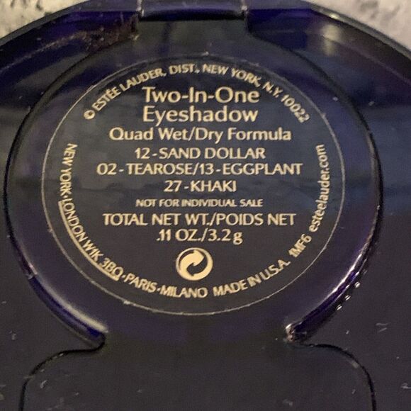 Estēe Lauder Two-In-One Eyeshadow Quad Sand dollar Tearose Eggplant Khaki 2 In 1 - Picture 5 of 5